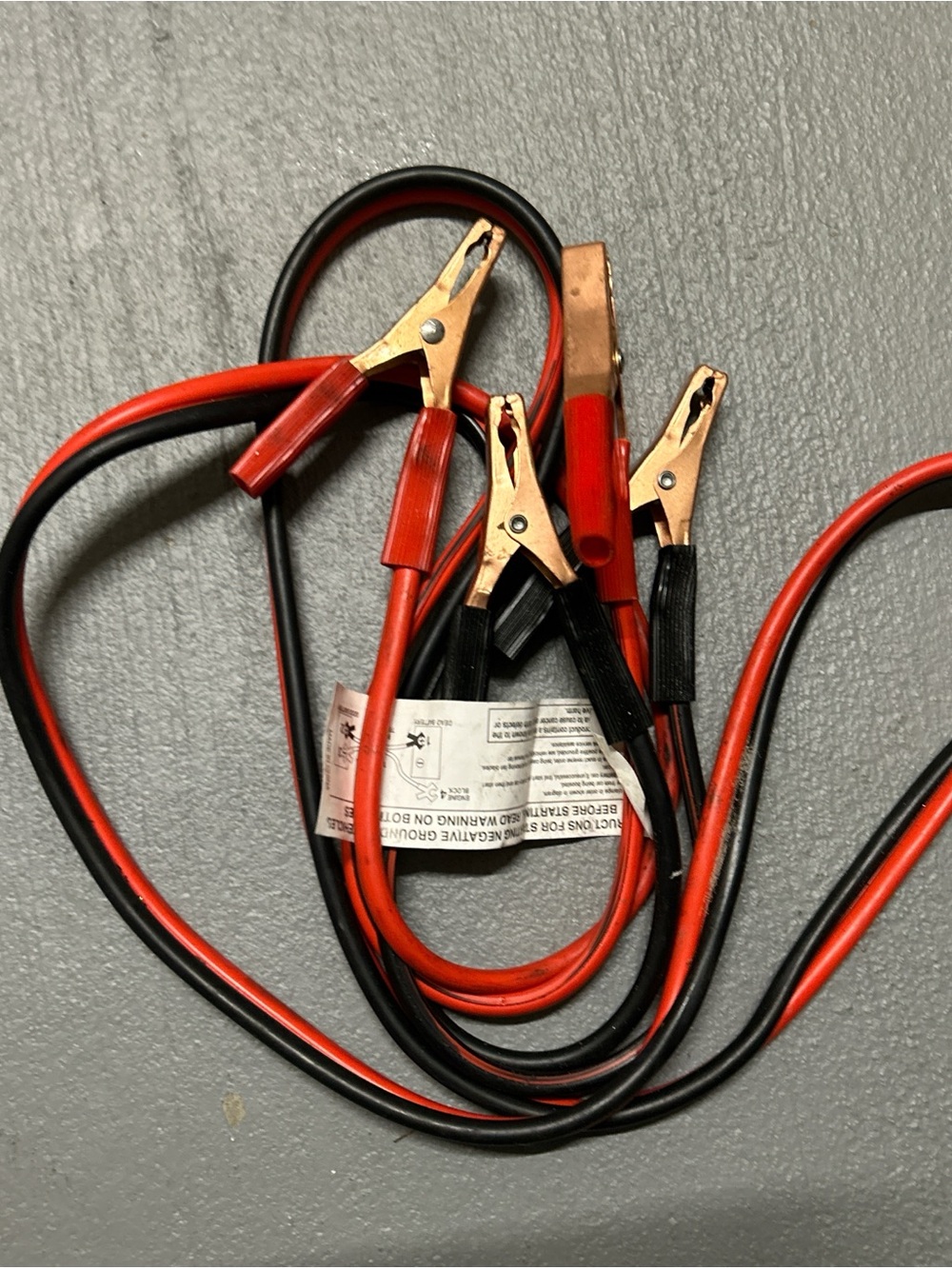Alligator Clip Jumper Cables - Red & Black
